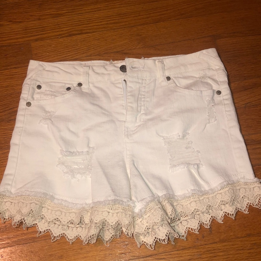 White Altar’d state high waisted white Jean shorts